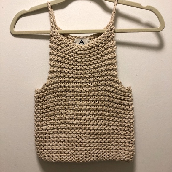 UNIF knit crop size XS tan, rare